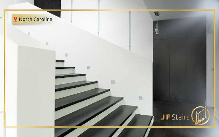 Minimalist staircase design with clean lines and modern proportions