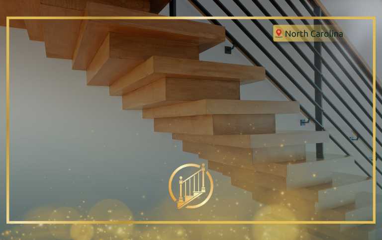 staircase remodel cost project in a modern North Carolina home
