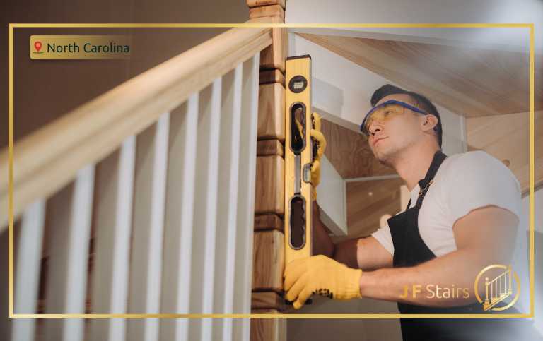 cost to install stair railing in a modern North Carolina home