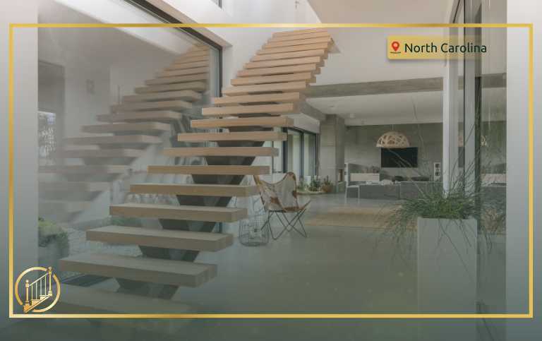modern staircase ideas for North Carolina home