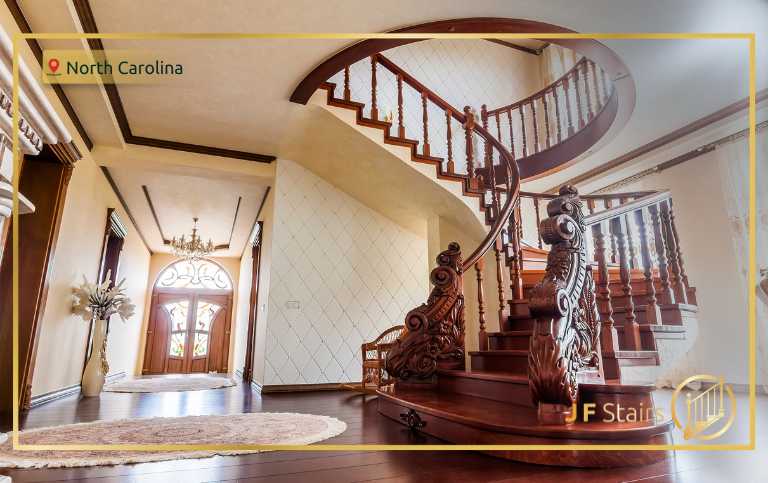 custom staircases in North Carolina luxury home