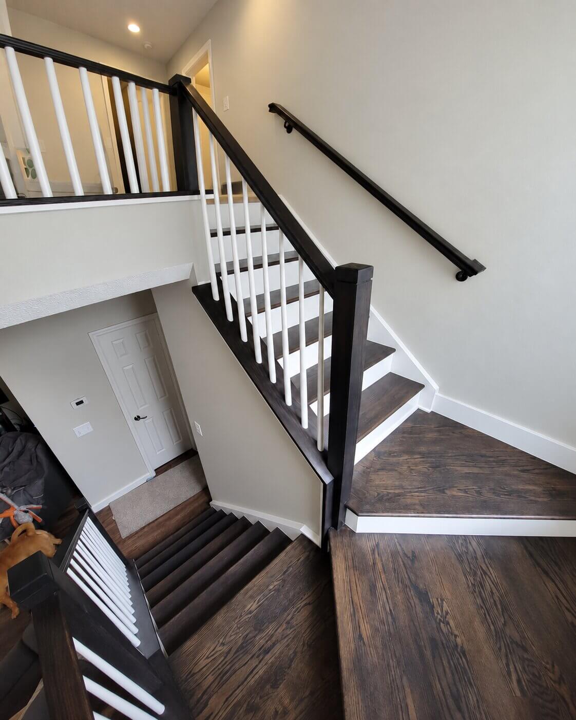 After — wooden staircase remodel