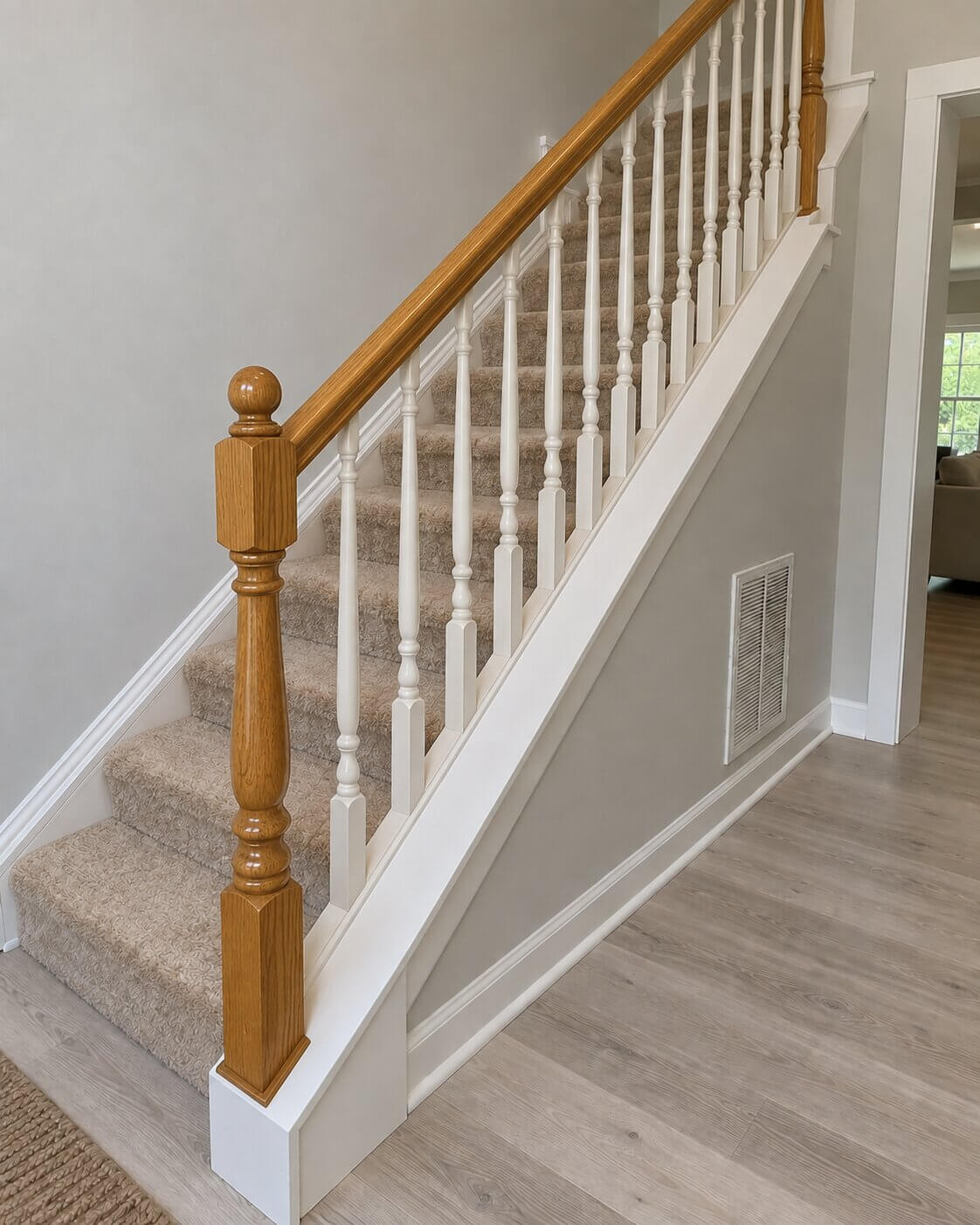 Before — wood balusters