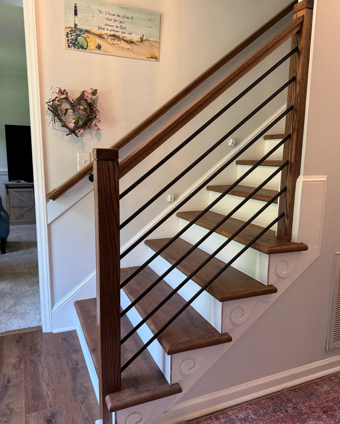 Staircase remodel project by JF Stairs